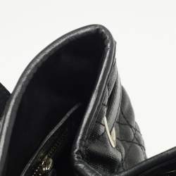 Pre Owned Dior Black Cannage Coated Canvas Medium Panarea Shopper Tote