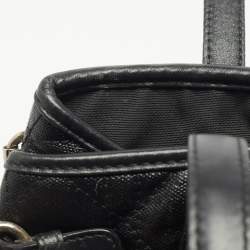 Pre Owned Dior Black Cannage Coated Canvas Medium Panarea Shopper Tote