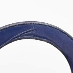 Pre Owned Dior Navy Blue Cannage Leather Large Lady Dior Tote