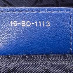 Pre Owned Dior Navy Blue Cannage Leather Large Lady Dior Tote