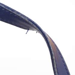 Pre Owned Dior Navy Blue Cannage Leather Large Lady Dior Tote