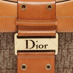 Pre Owned Dior Beige/Tan Diorissimo Canvas and Leather Street Chic Shoulder Bag