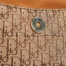 Pre Owned Dior Beige/Tan Diorissimo Canvas and Leather Street Chic Shoulder Bag