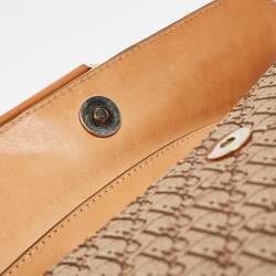 Pre Owned Dior Beige/Tan Diorissimo Canvas and Leather Street Chic Shoulder Bag