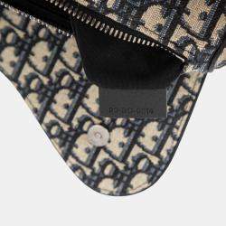 Dior Black Oblique Jacquard Saddle Shoulder Bags
