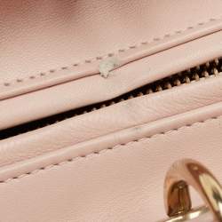 Pre Owned Dior Pink Cannage Leather Large Lady Dior Tote