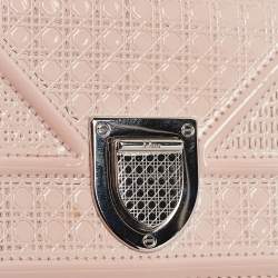 Dior Pink Micro Cannage Patent Leather Baby Diorama Chain Bag