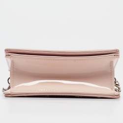 Dior Pink Micro Cannage Patent Leather Baby Diorama Chain Bag