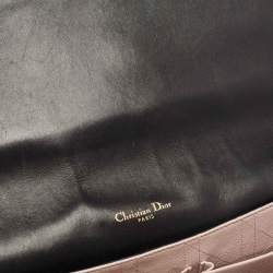 Pre Owned Dior Black Cannage Leather Large Miss Dior Flap Bag