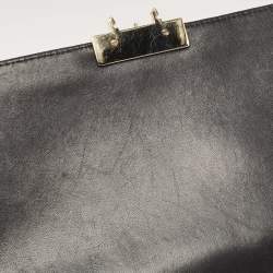 Pre Owned Dior Black Cannage Leather Large Miss Dior Flap Bag