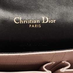 Pre Owned Dior Black Cannage Leather Large Miss Dior Flap Bag