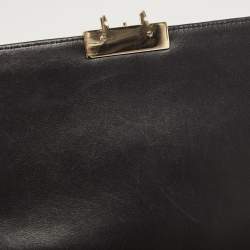 Pre Owned Dior Black Cannage Leather Large Miss Dior Flap Bag