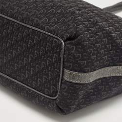 Pre Owned Dior Black Oblique Canvas and Leather Buckle Tote