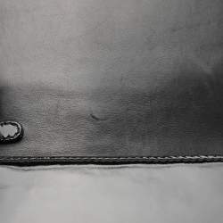 Pre Owned Dior Black Quilted Cannage Patent Leather Lady Dior Chain Clutch