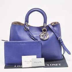 Dior Purple Leather Large Diorissimo Shopper Tote