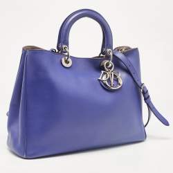 Dior Purple Leather Large Diorissimo Shopper Tote