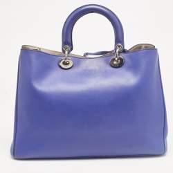 Dior Purple Leather Large Diorissimo Shopper Tote