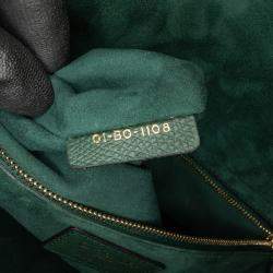 Dior Green Calfskin Leather Large Lady D-Sire Shoulder Bag