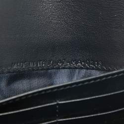 Dior Navy Blue Oblique Canvas and Leather Saddle Wallet on Chain