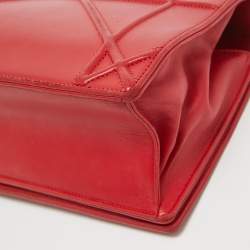 مملوكة مسبقًا Dior Red Leather Medium Diorama Flap Shoulder Bag