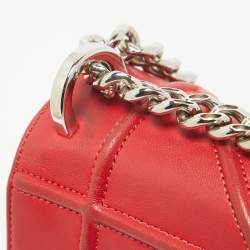 مملوكة مسبقًا Dior Red Leather Medium Diorama Flap Shoulder Bag