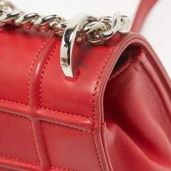 مملوكة مسبقًا Dior Red Leather Medium Diorama Flap Shoulder Bag