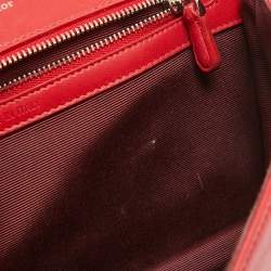 مملوكة مسبقًا Dior Red Leather Medium Diorama Flap Shoulder Bag