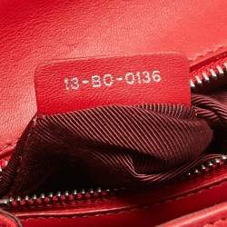 مملوكة مسبقًا Dior Red Leather Medium Diorama Flap Shoulder Bag