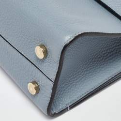 Pre Owned Dior Blue Leather Mini Diorever Tote