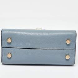 Pre Owned Dior Blue Leather Mini Diorever Tote