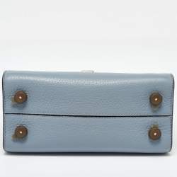 Pre Owned Dior Blue Leather Mini Diorever Tote