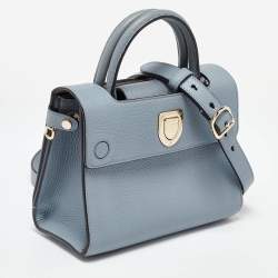Pre Owned Dior Blue Leather Mini Diorever Tote