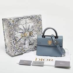 Pre Owned Dior Blue Leather Mini Diorever Tote