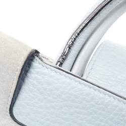 Pre Owned Dior Blue Leather Mini Diorever Tote