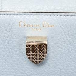 Pre Owned Dior Blue Leather Mini Diorever Tote