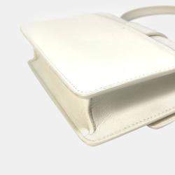 Dior White Leather 30 Montaigne Shoulder Bags