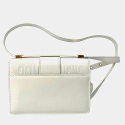 Dior White Leather 30 Montaigne Shoulder Bags