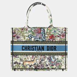 Dior Canvas Embroidered Medium D-Constellation Book Tote Tote Bag