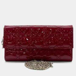 Pre Owned Christian Dior Patent Cannage Clutch