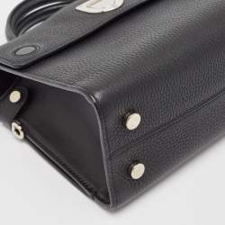 Pre Owned Dior Black Leather Mini Diorever Top Handle Bag