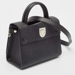 Pre Owned Dior Black Leather Mini Diorever Top Handle Bag