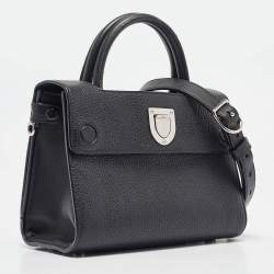 Pre Owned Dior Black Leather Mini Diorever Tote