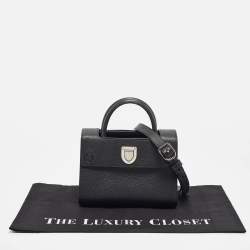 Pre Owned Dior Black Leather Mini Diorever Tote
