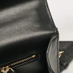 Dior Black Leather Montaigne 30 Flap Shoulder Bag