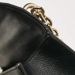 Dior Black Leather Montaigne 30 Flap Shoulder Bag