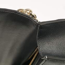 Dior Black Leather Montaigne 30 Flap Shoulder Bag