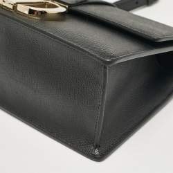 Dior Black Leather Montaigne 30 Flap Shoulder Bag