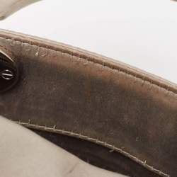 Pre Owned Dior Grey Cannage Embellished Satin Mini Lady Dior Tote