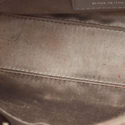 Pre Owned Dior Grey Cannage Embellished Satin Mini Lady Dior Tote