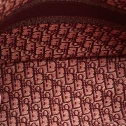 Dior Burgundy Oblique Embroidered Canvas Large Book Tote